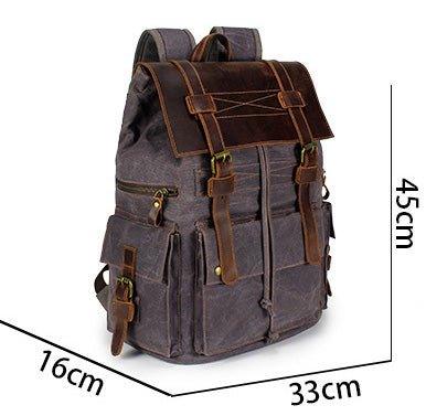 Informations sur la taille du sac à dos pour ordinateur portable en toile cirée Woosir.