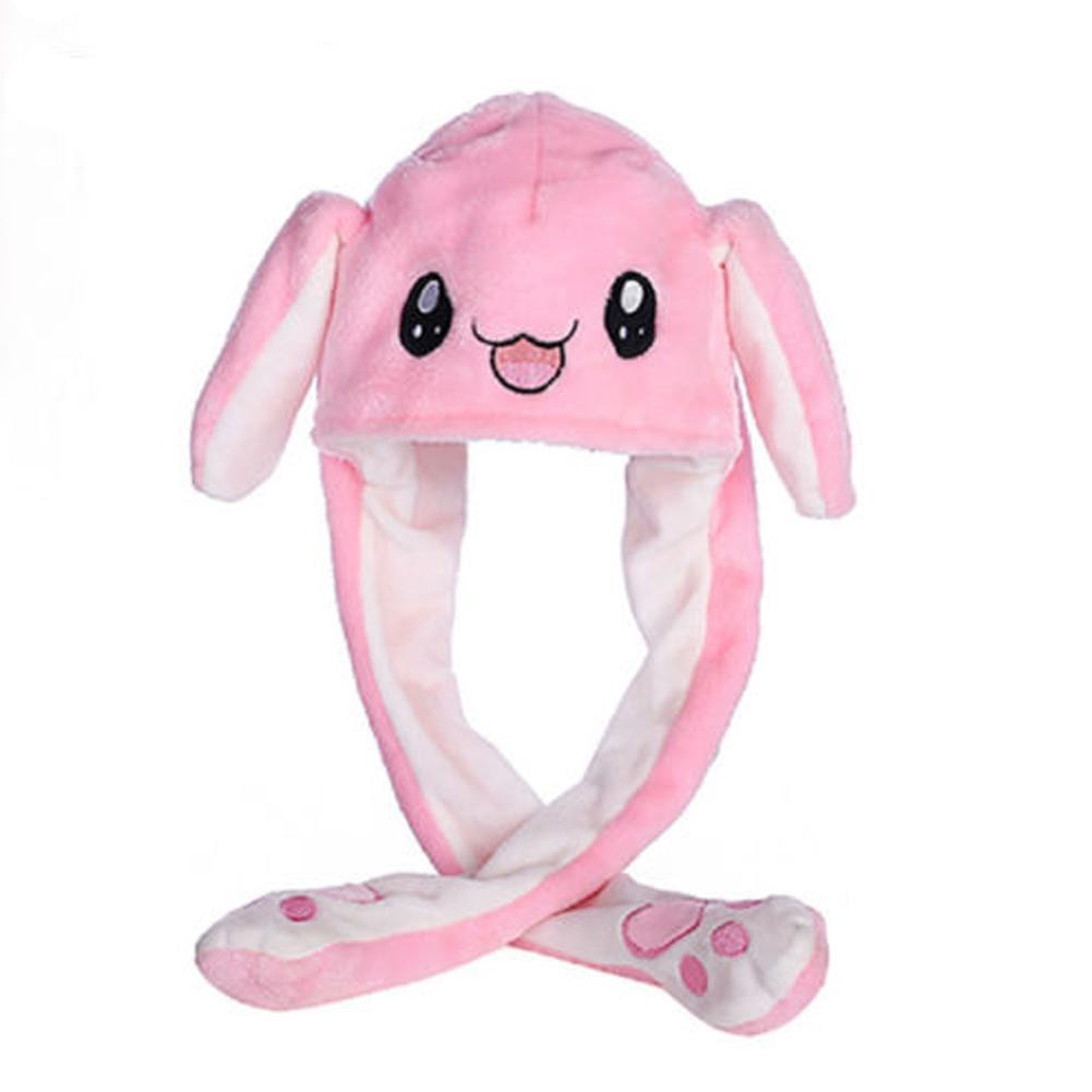 Bunny pop/ Cute Movable / Jumping / Dancing - Ear Pink Bunny Hat With ...