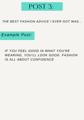 THE BEST FASHION ADVICE I EVER GOT WAS...