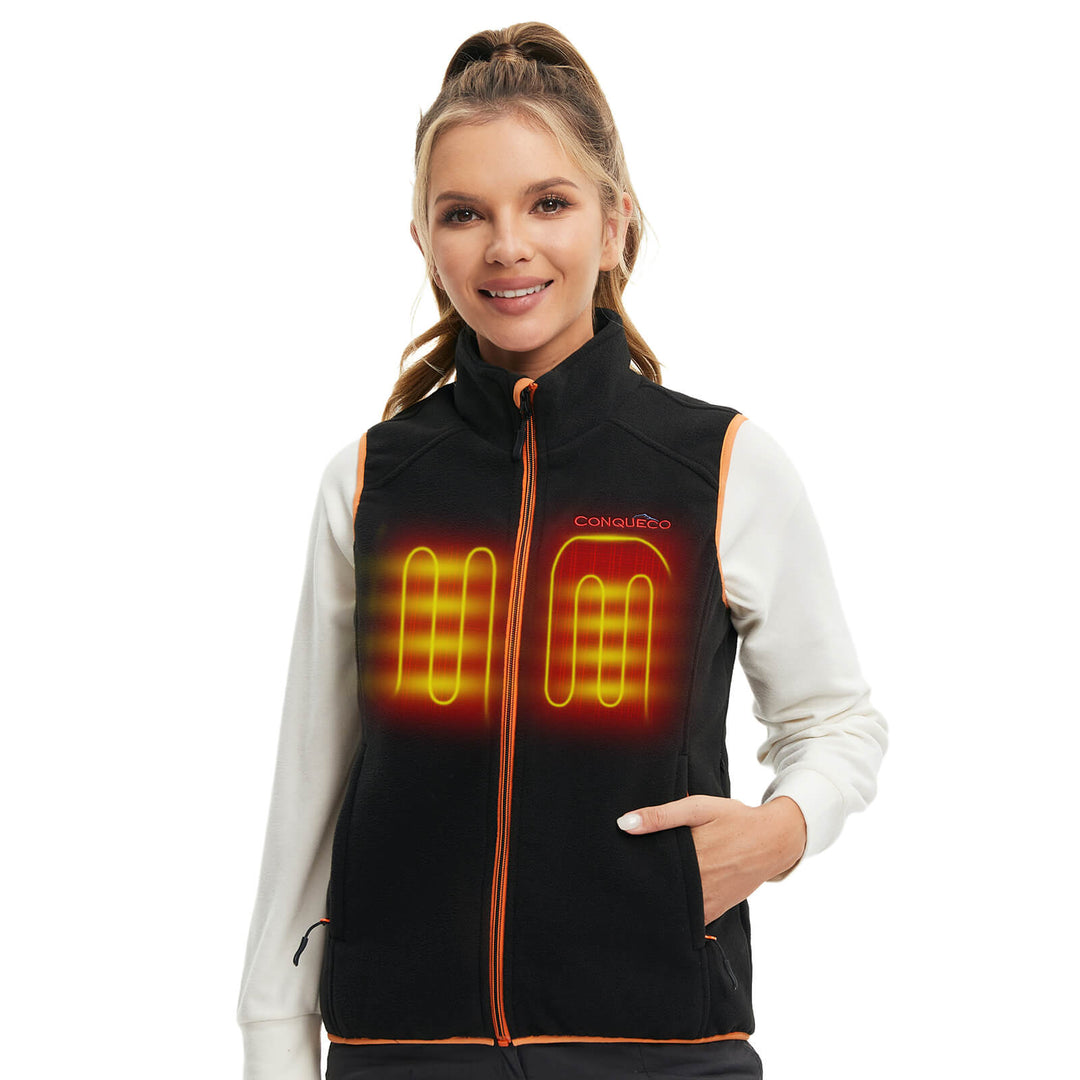 carwee Gilet chauffant polaire sans manche homme avec batterie externe  incluse Veste Électrique 6 Zones de Chaleur (FR/ES, Alpha/lettres, S,  Taille normale), Bleu : : Mode