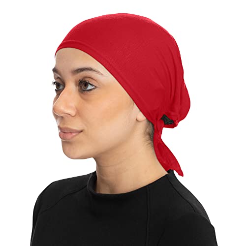 TheHijabStore.com Jersey Bonnet Caps Under Scarf Head Wraps for Women Turban Hat with Tie-Back Closure