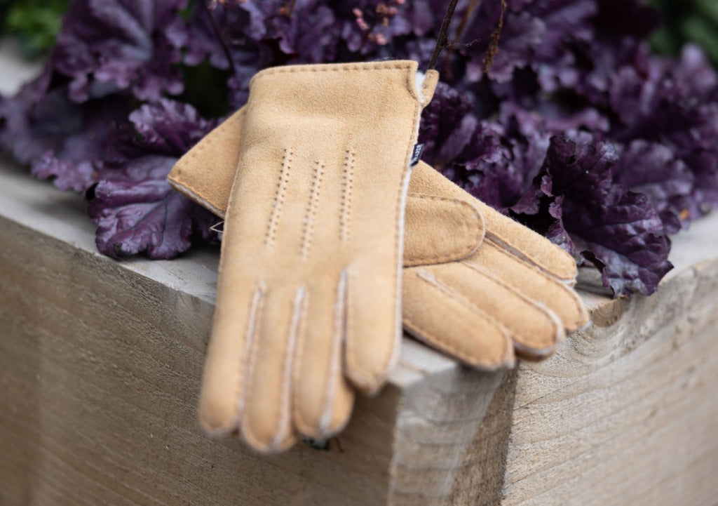 womens shearling gloves