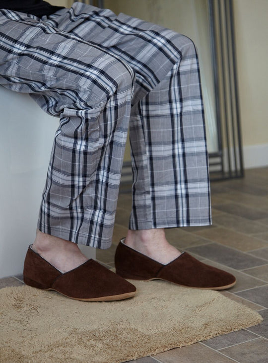 mens shearling slippers