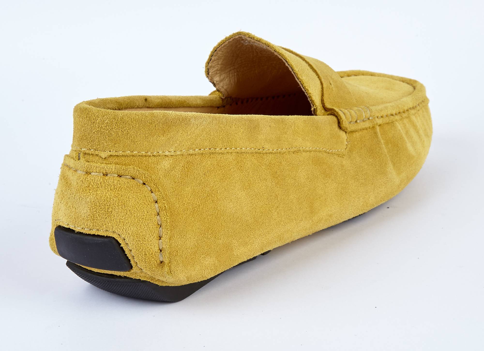 mustard suede loafers