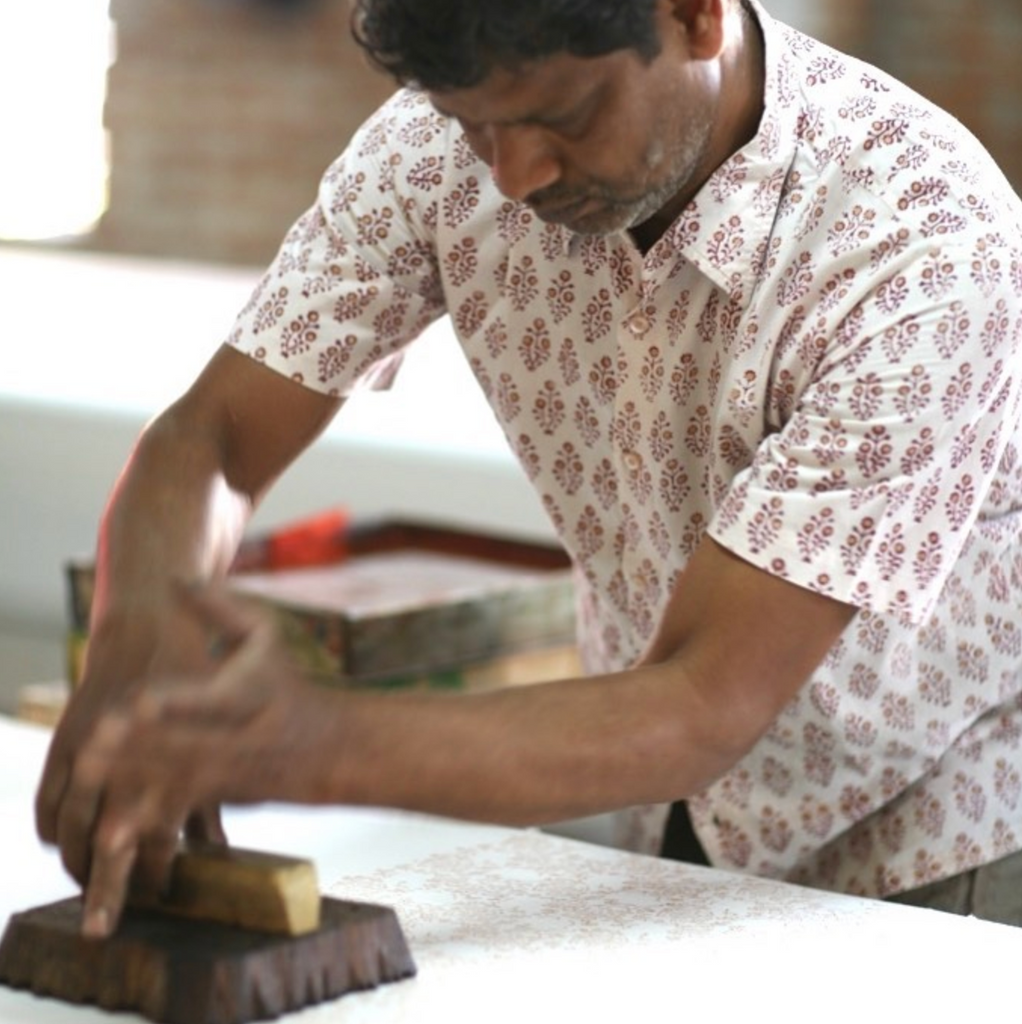 hand block printing at Mehera Shaw