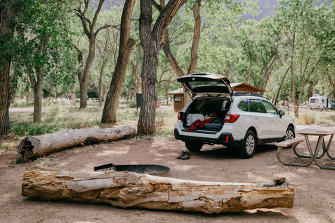Subaru Outback camping, sleeping in a Subaru Outback, car camping tips best car to sleep in, how to sleep in a car, camping essentials