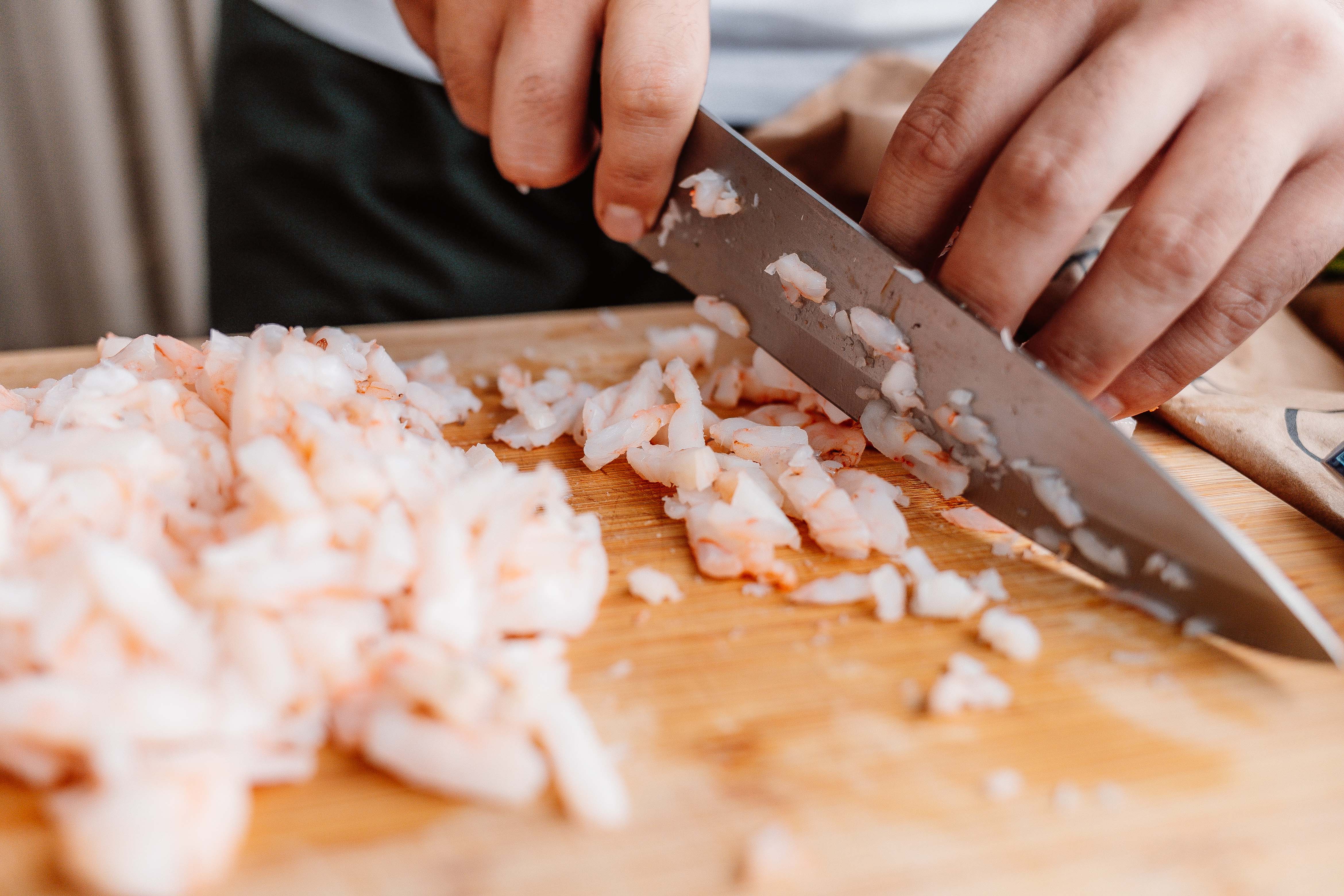 chopped shrimp