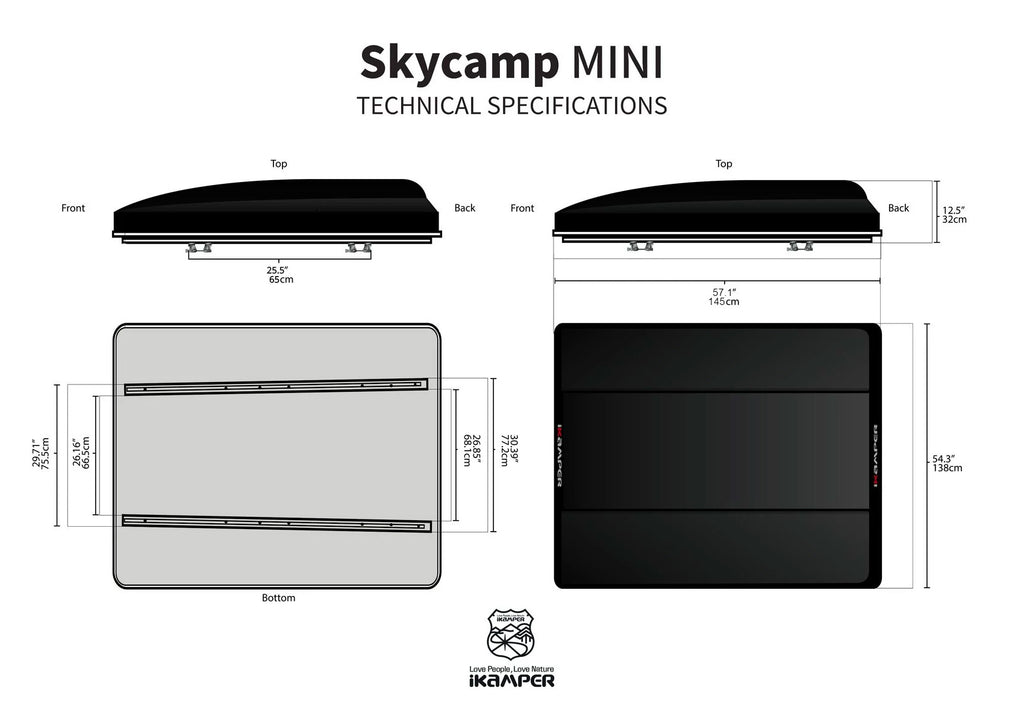 Ikamper Skycamp Mini Rooftop Tent