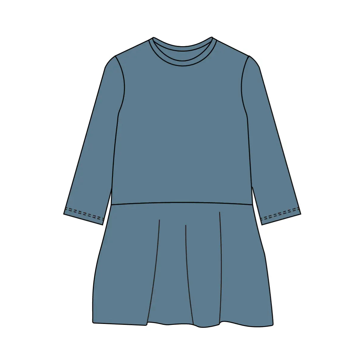 Chloe Long Sleeve Jersey Dress | Cobalt