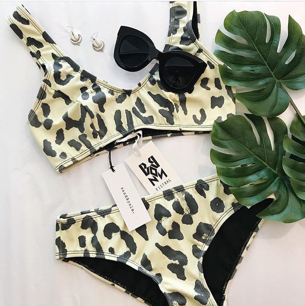 sand&palm sustainable leopard print swimwear