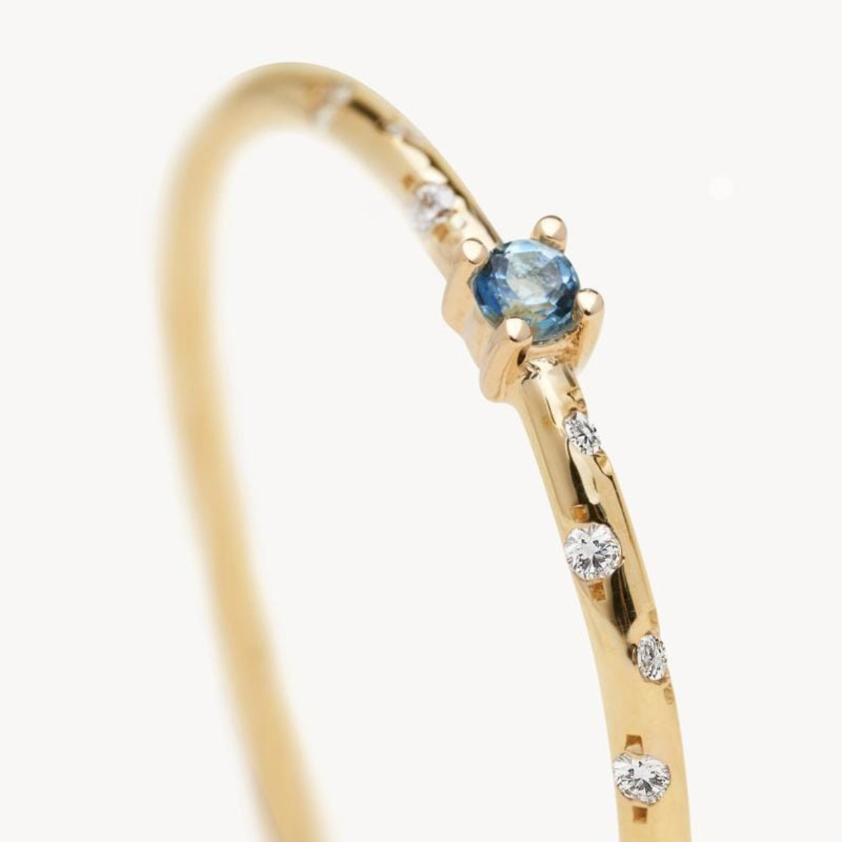 Image of Dainty Starry Birthstone Ring
