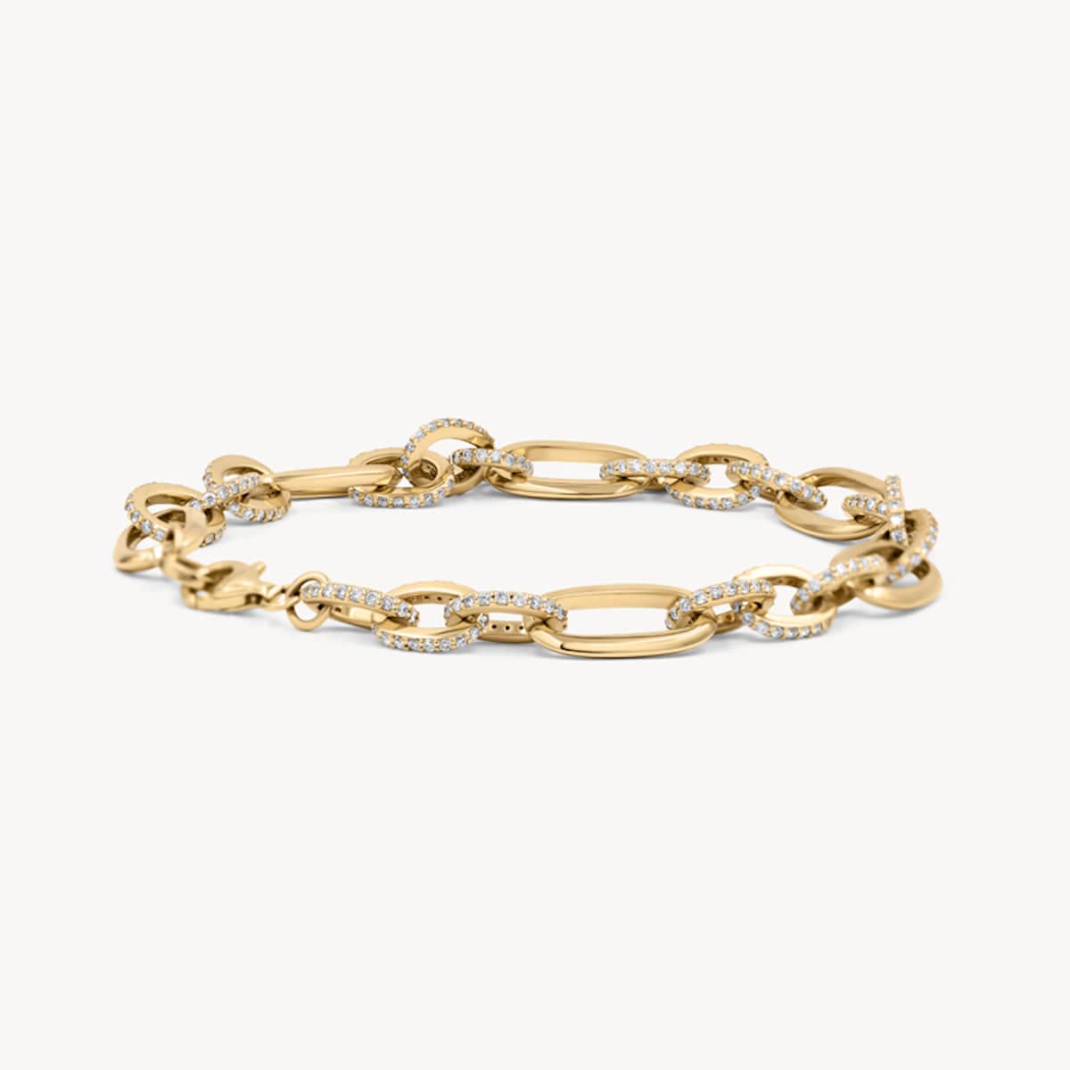 Image of Gold Diamond Link Bracelet