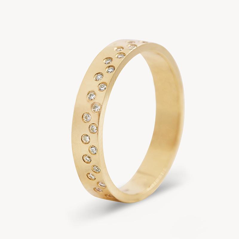 Wide Diamond Eternity Band in 14K Yellow Gold | Audry Rose