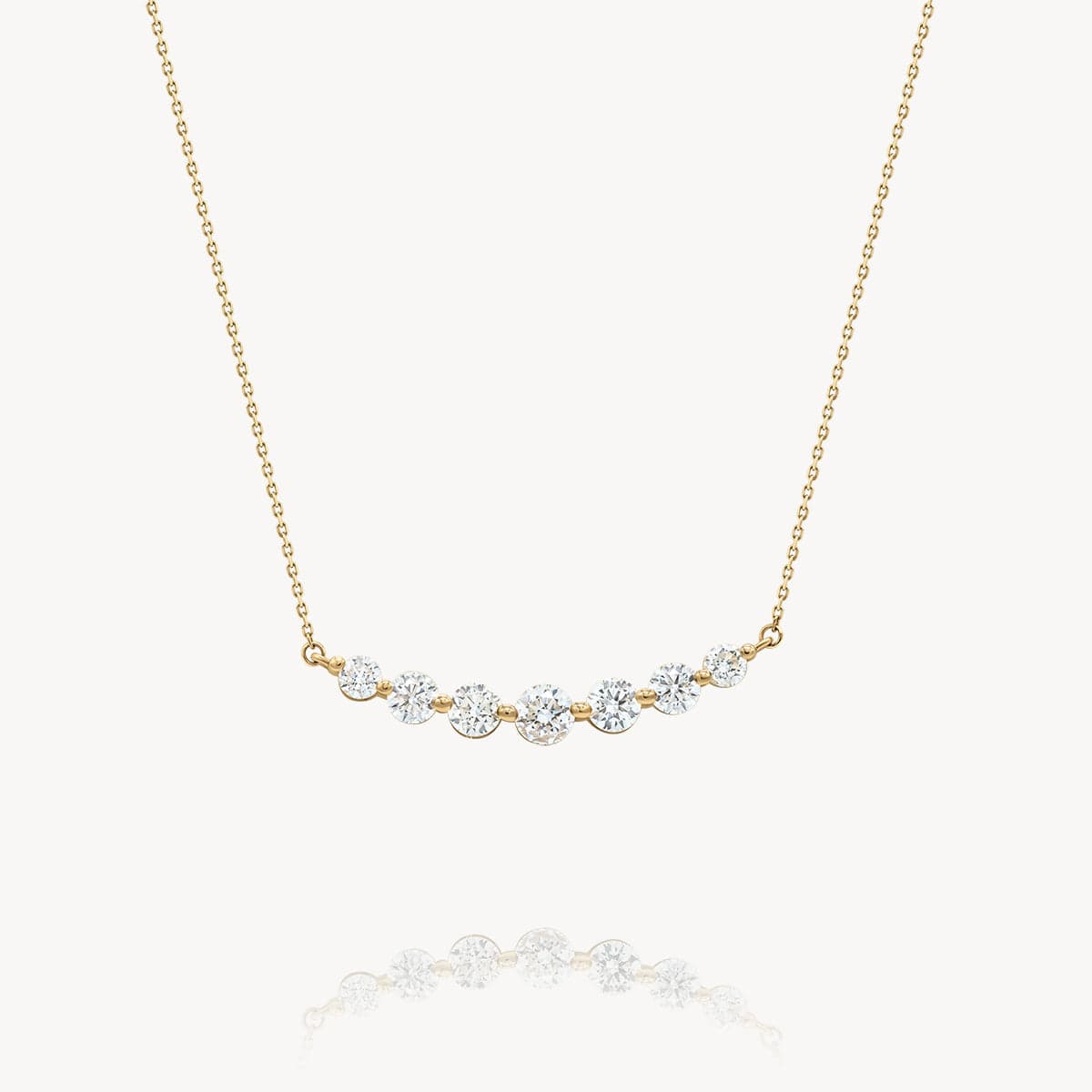 Image of Floating White Diamond Necklace