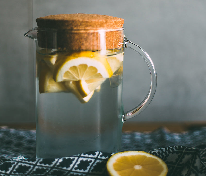Jar of water with lemon
