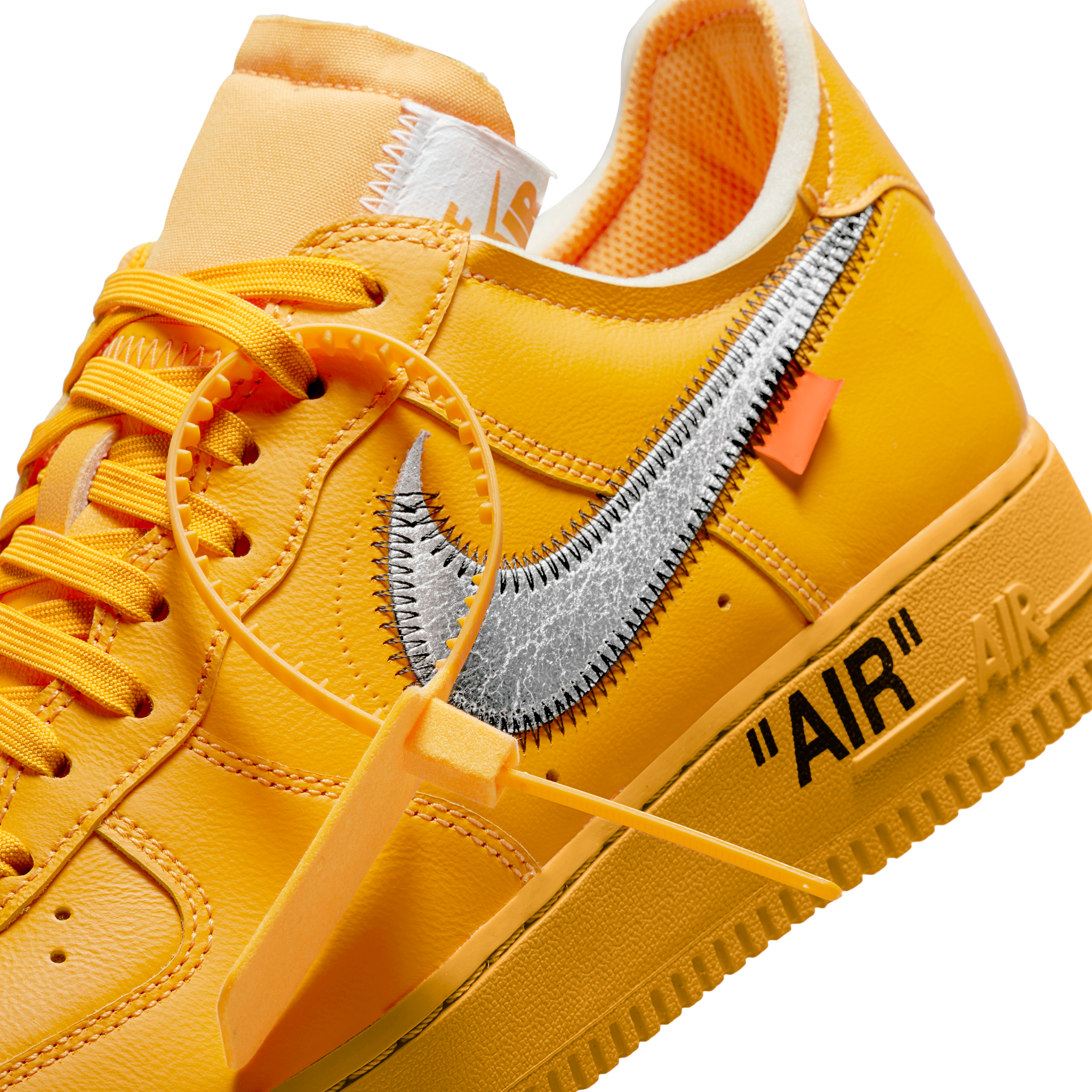 yellow off white air force ones