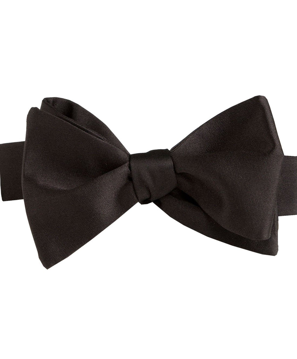 CH100001 | Black Satin Self-tie Bow Tie & Cummerbund Set