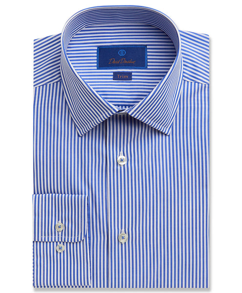 TBSP03905461 | Blue & White Bengal Stripe Dress Shirt