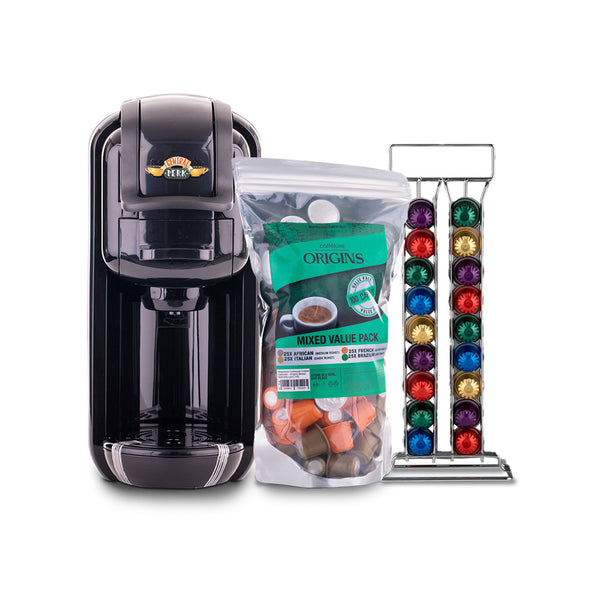 Caffeluxe FRIENDS DUO Nespresso & Dolce Gusto Compatible Machine | Hamper 6