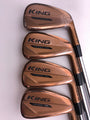 Cobra King Forged Tec Copper Iron Set / 4 - PW / KBS $-Taper Lite Stiff Flex - Replay Golf 