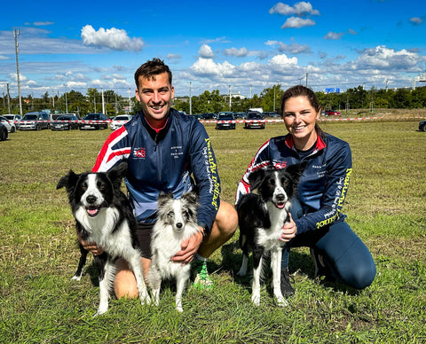 Naraagh and Martin with their champion dogs