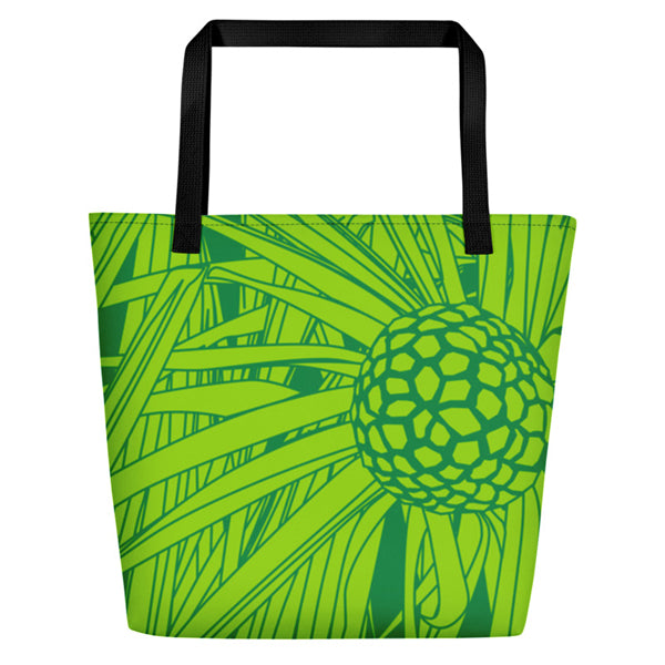 green beach bag