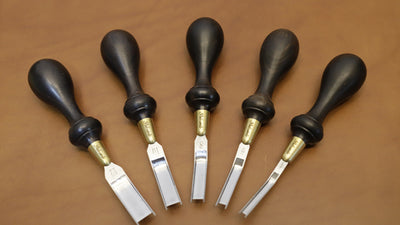 French edger(5 size) - afican black wood handle | Palosanto