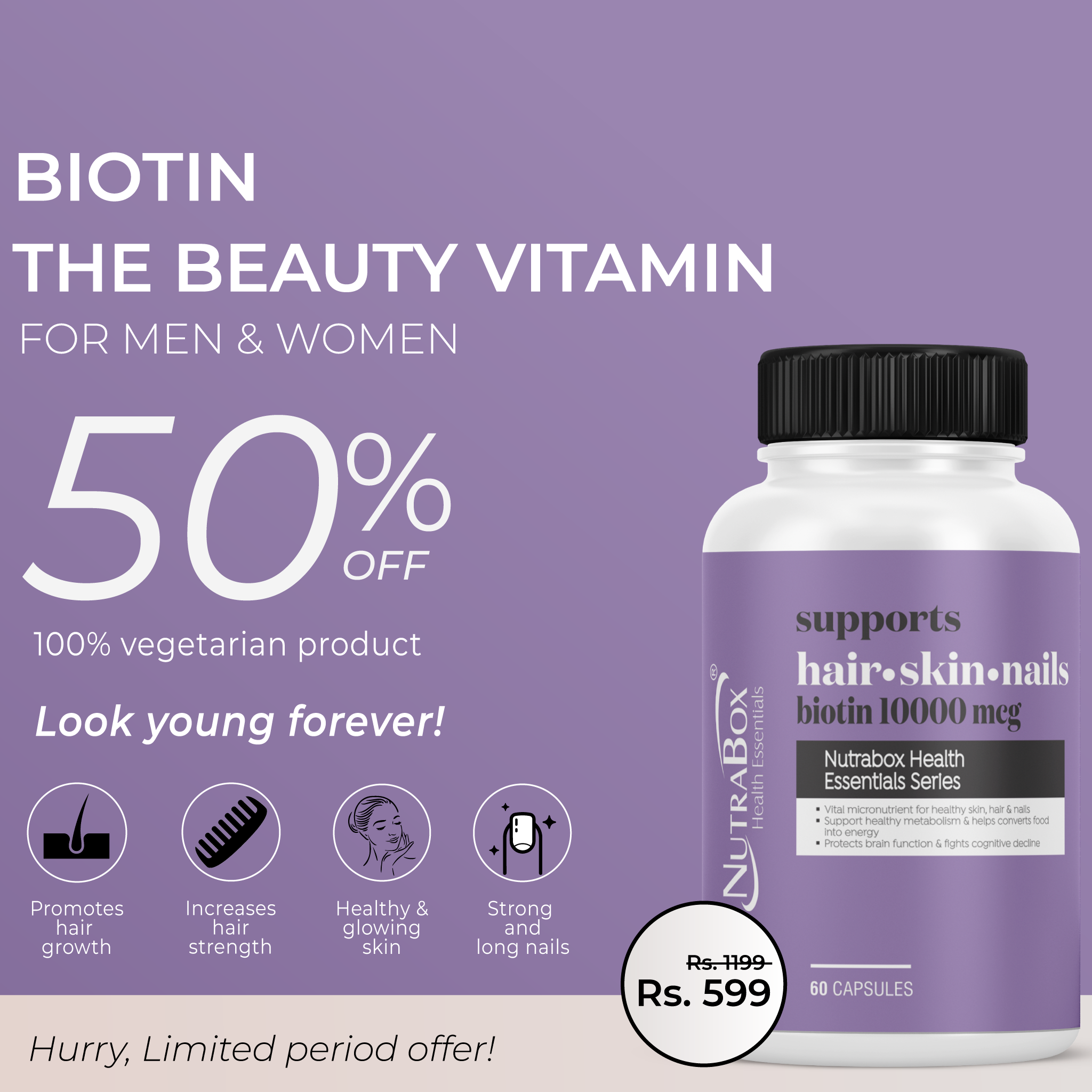 Buy SHENEED HAIR SKIN  NAILS VITAMINS WITH BIOTIN COLLAGEN  KERATIN  60  CAPSULES PACK OF 2 Online  Get Upto 60 OFF at PharmEasy