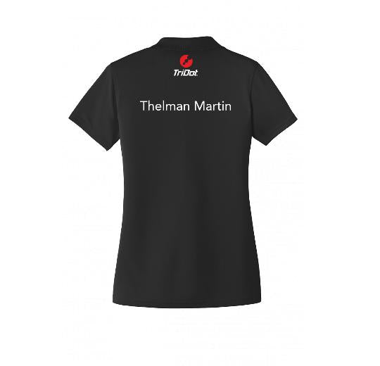 Men’s TriDot Personalized Coach Polo – Black
