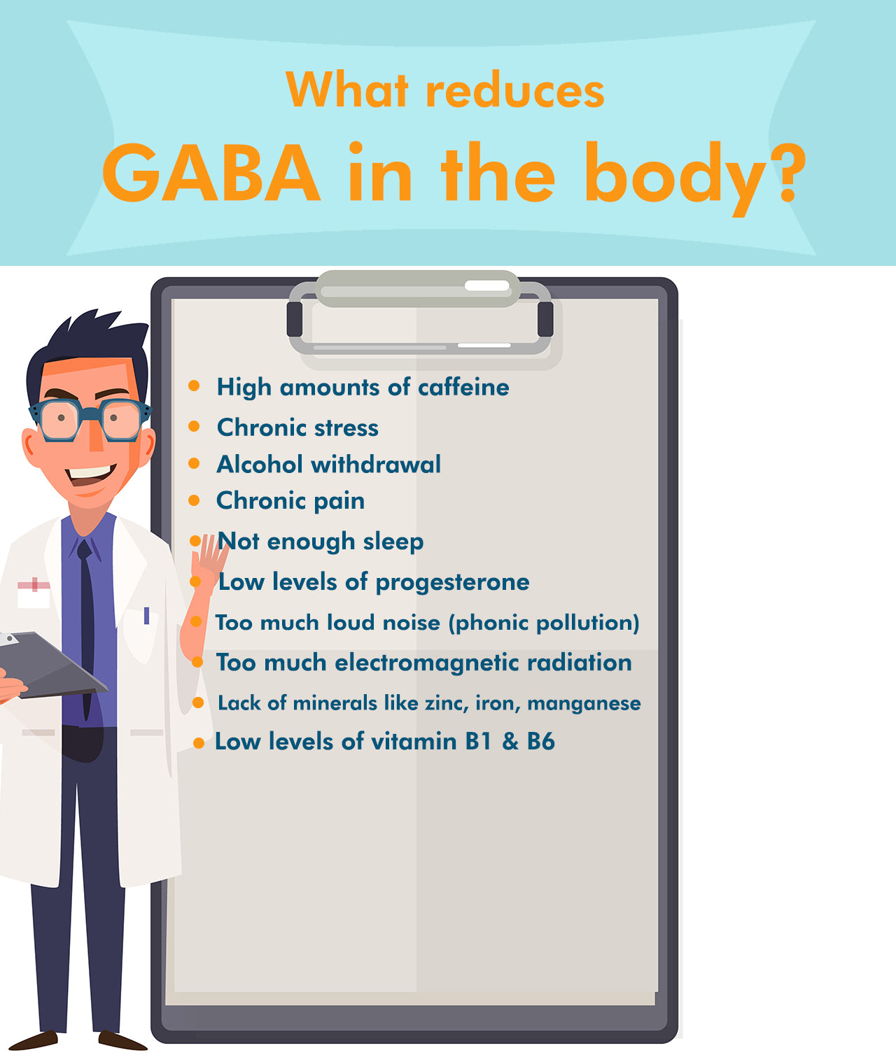 What reduces GABA in the body?