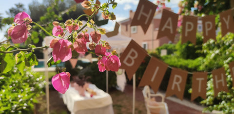 Globos rosas con puntos blancos • Mi Fiesta de Papel