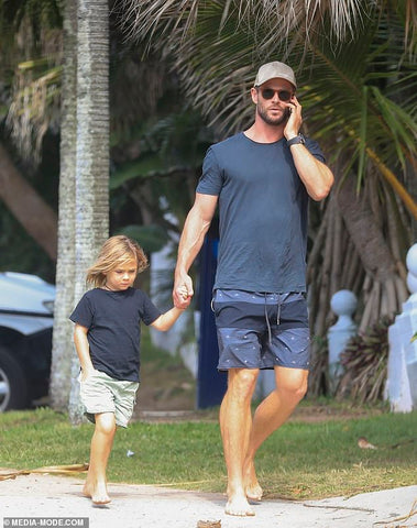 Chris Hemsworth and son