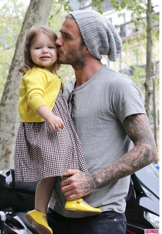 David Beckham with his daughter