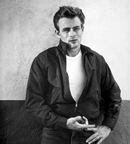 James Dean in a T-shirt and jacket