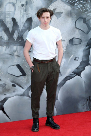 Brooklyn Beckham in a white classic T-shirt