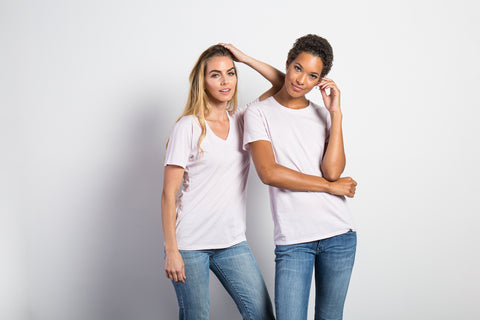 Women in white T-shirts