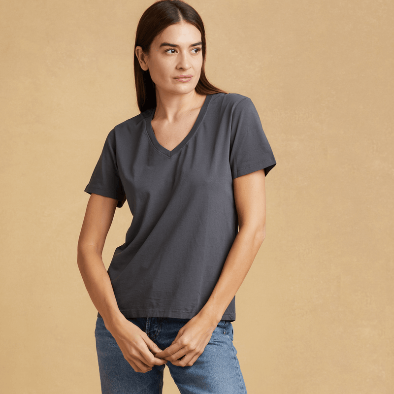 Womens short sleeve V-neck Classic T-Shirt – The Classic T-Shirt Company