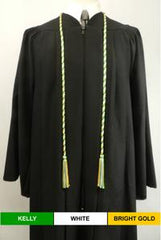 senior class graduation products tri color kelly green gold white honor cord