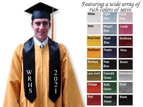 custom stoles from senior class graduation products