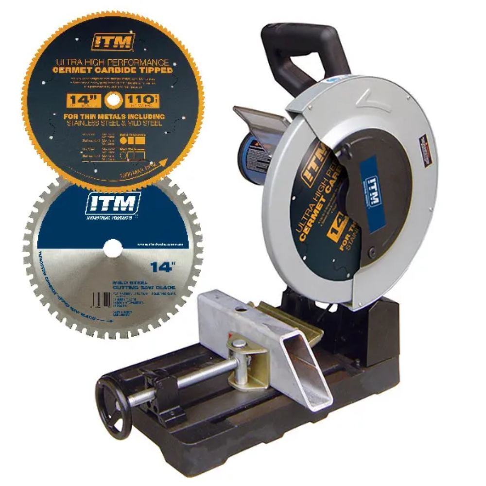 ITM S14-PROKIT 240V Stainless Steel & Mild Steel Metal Cutting Saw with 2 Blade Kit