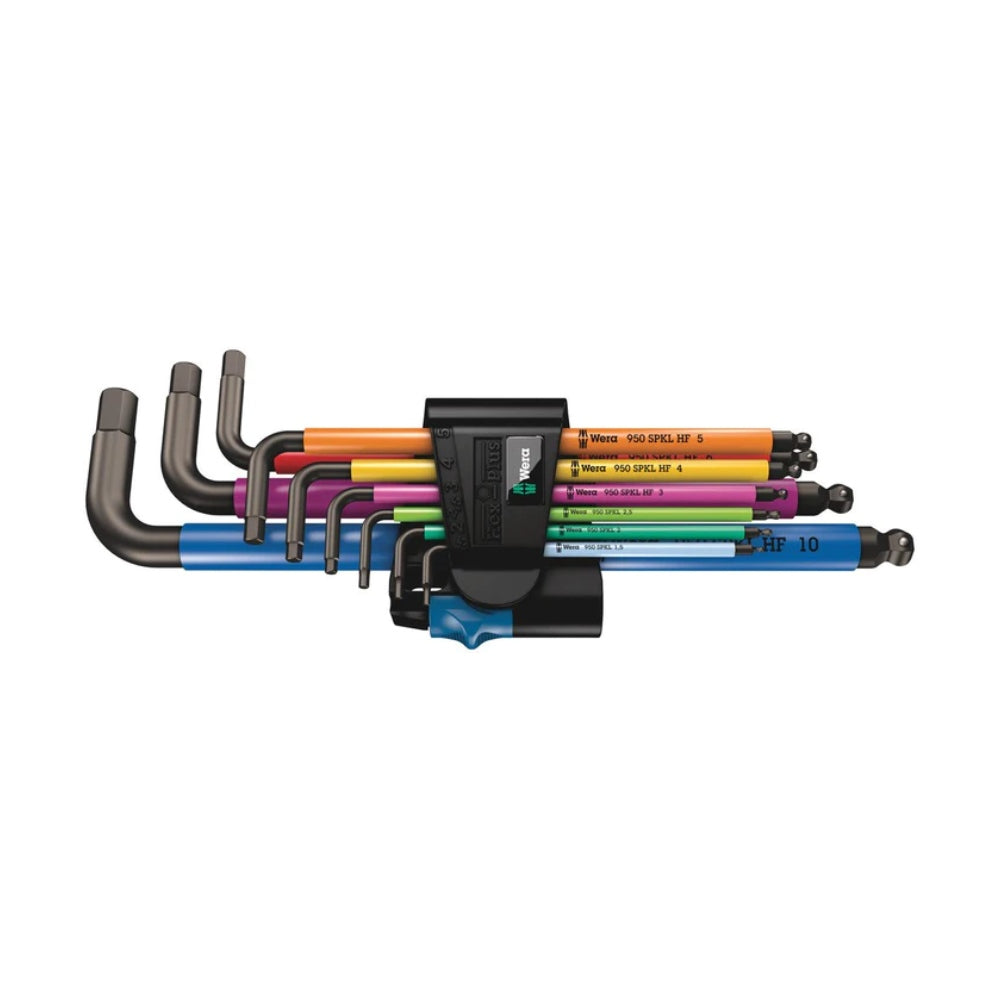 Wera WER022210 9 Piece Metric 950/9 Hex-Plus Multicolour L-Key Set with Holding Function