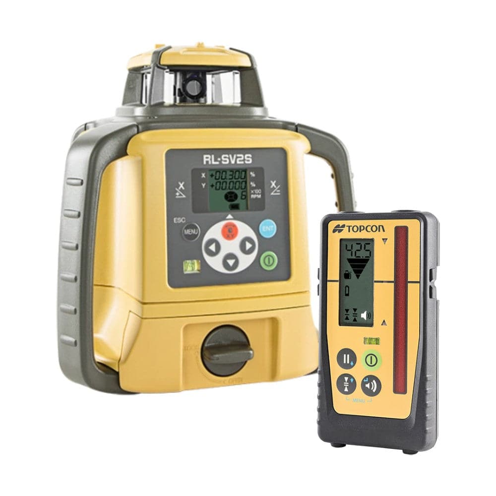 Topcon 1051612-02 RL-HV2S Rechargeable Dual Grade Rotary Laser with LS-100D Receiver