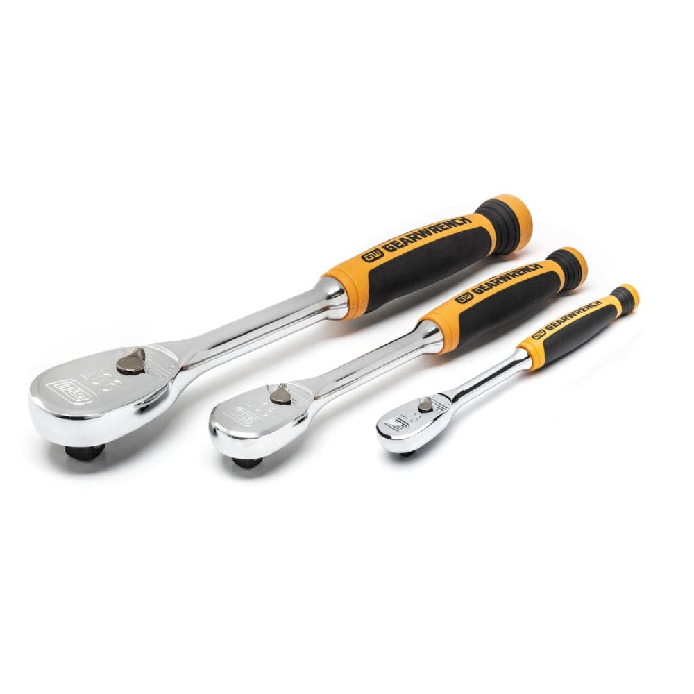 GearWrench 81207T 3 Piece 90T Cushion Grip Ratchet Set