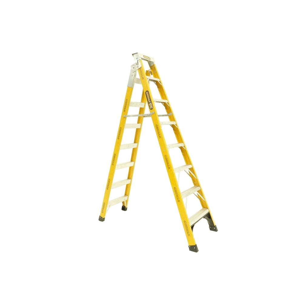 Gorilla FDM008-I 2.4m-4.5m (8-15ft) 150kg Industrial Fibreglass Dual Purpose Ladder