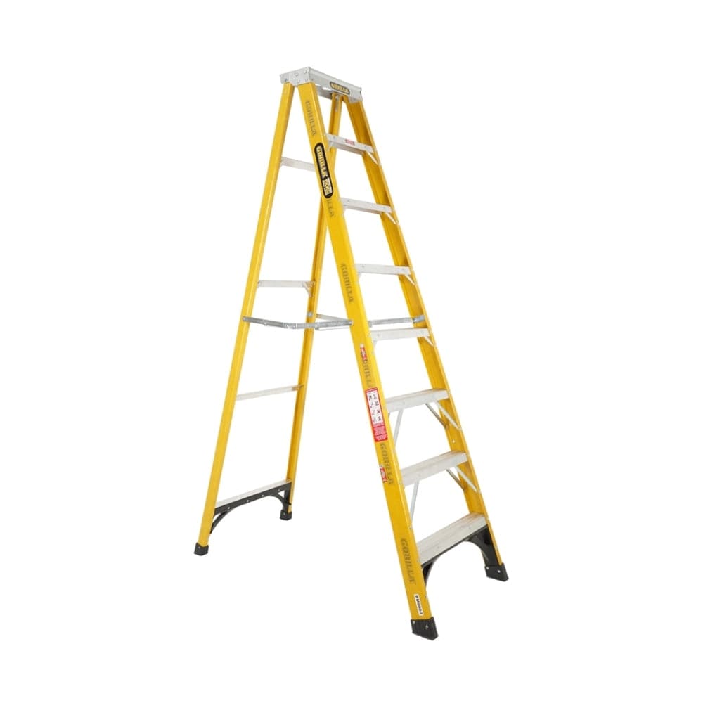 Gorilla FM008-I 2.4m (8ft) 150kg Industrial Fibreglass Single Sided Step Ladder