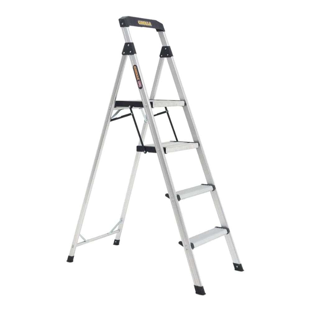 Gorilla GOR-4TT 120kg Domestic 4-Step Single Sided Aluminium Household Ladder