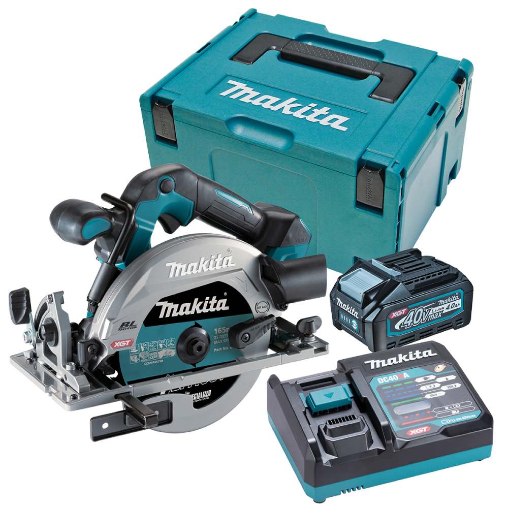 Makita HS012GM101 40V Max 4.0Ah 165mm (6-1/2") XGT Cordless Brushless Circular Saw Kit