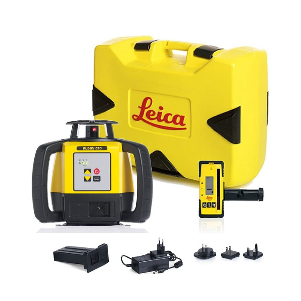Leica LG6011152R Rugby 620 Laser Level with RodEye 120 Rechargeable Kit