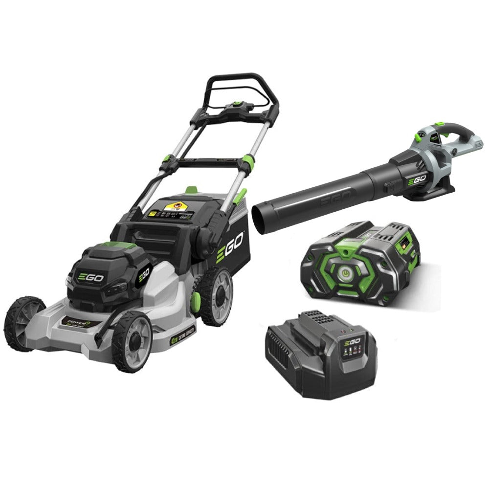 EGO LMLB1703E Power+ 56V 5.0Ah 420mm Cordless Brushless Lawn Mower Combo Kit With Cordless Brushless Blower