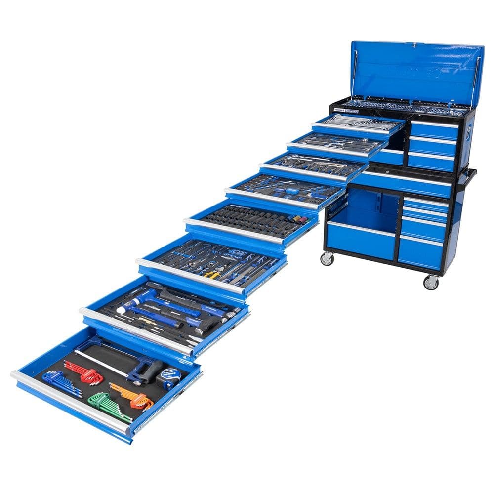 Kincrome P1726 399 Piece Metric & SAE 18 Drawer EVOLUTION Extra Wide Workshop Tool Chest & Roller Cabinet Tool Kit